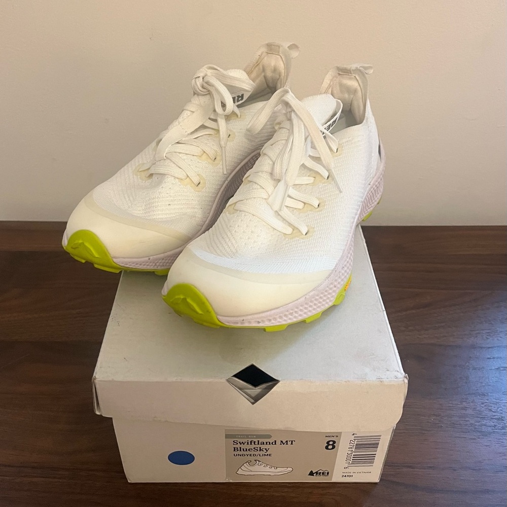 Swiftland MT BlueSky Trail Running Shoes - White/Lime - Size M8